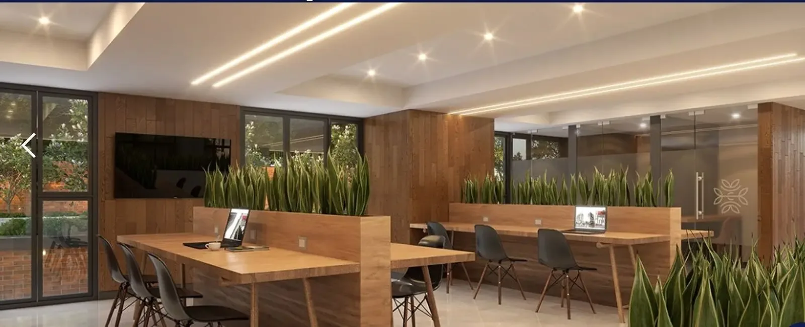Área de coworking y reuniones de Cendana