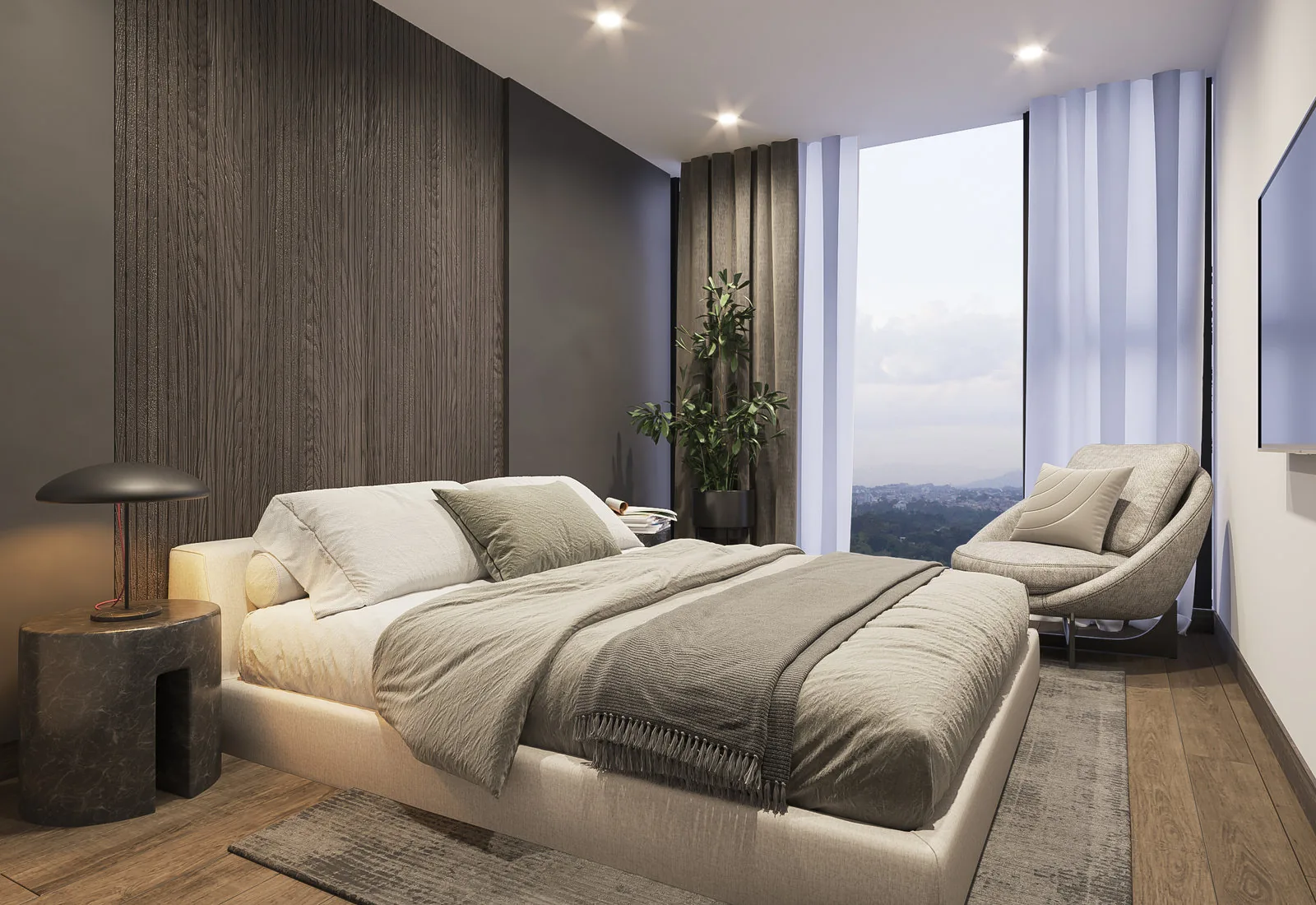 Dormitorio de un apartamento de Valtaro